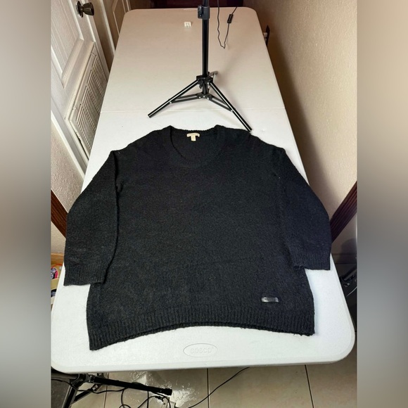 Women's black Burberry Brit mohair sweater Sz XL
